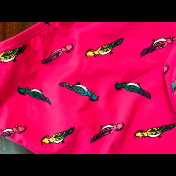 Girls Bird Print Swim suit size 2T - Picture 4 of 5